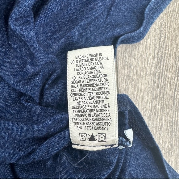 Anthropologie Cloth & Stone Nila T shirt Maxi Dress Side Slits Blue Size XS - Picture 6 of 12